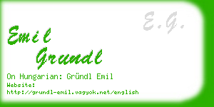 emil grundl business card