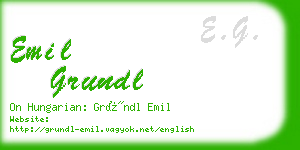 emil grundl business card